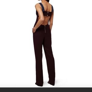 Topshop burgundy straight leg romper
